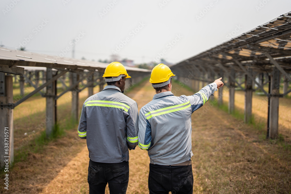 Professional engineer work to maintenance of photovoltaic panel system. Professional engineer work to maintenance of photovoltaic panel system.