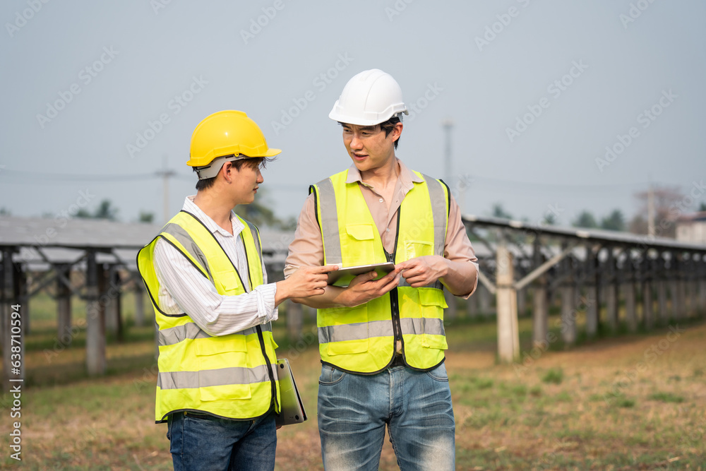 Professional engineer work to maintenance of photovoltaic panel system. Professional engineer work to maintenance of photovoltaic panel system.