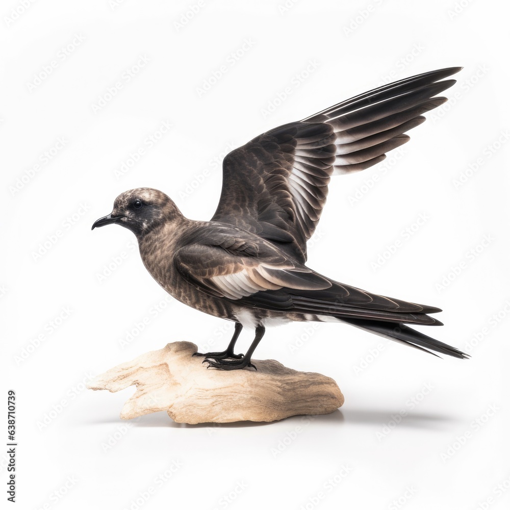 Cooks petrel bird isolated on white. Generative AI Cooks petrel bird isolated on white. Generative AI