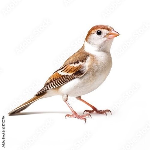 Field sparrow bird isolated on white. Generative AI