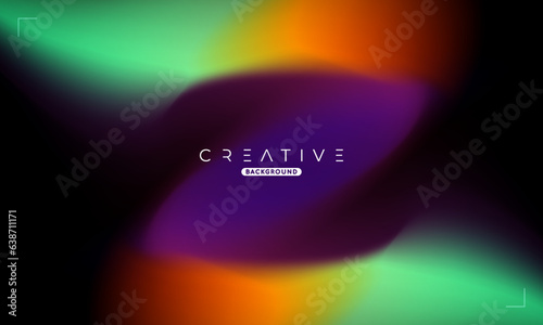 Abstract liquid gradient Background. Green and Orange Fluid Color Gradient. Design Template For ads, Banner, Poster, Cover, Web, Brochure, Wallpaper, and flyer. Vector.