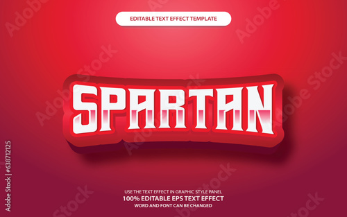 Tableau sur toile Spartan Text Effect Red Ghost Hero Maniac Power Warrior