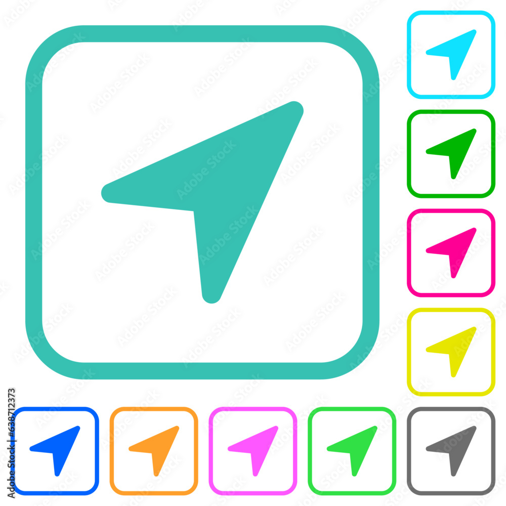 Direction arrow solid vivid colored flat icons Direction arrow solid vivid colored flat icons