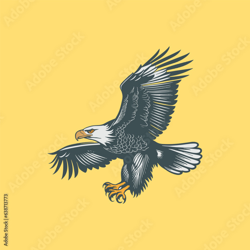 Bald Eagle Mascot vector logo icon
