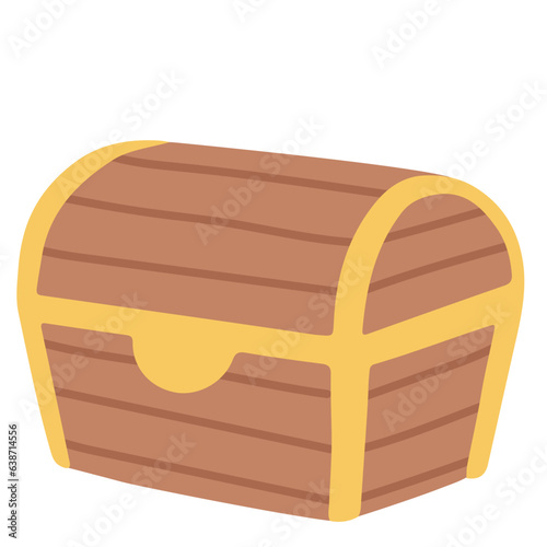 Treasure box flat illustration