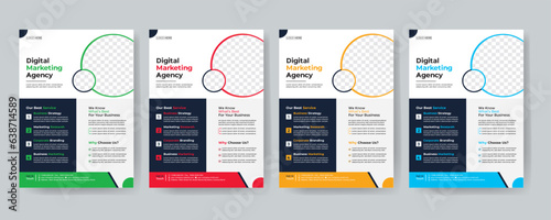 flyer. newest trendy creative corporate multipurpose minimal official business advertising magazine poster flyer with creative corporate trendy geometric shape template print design