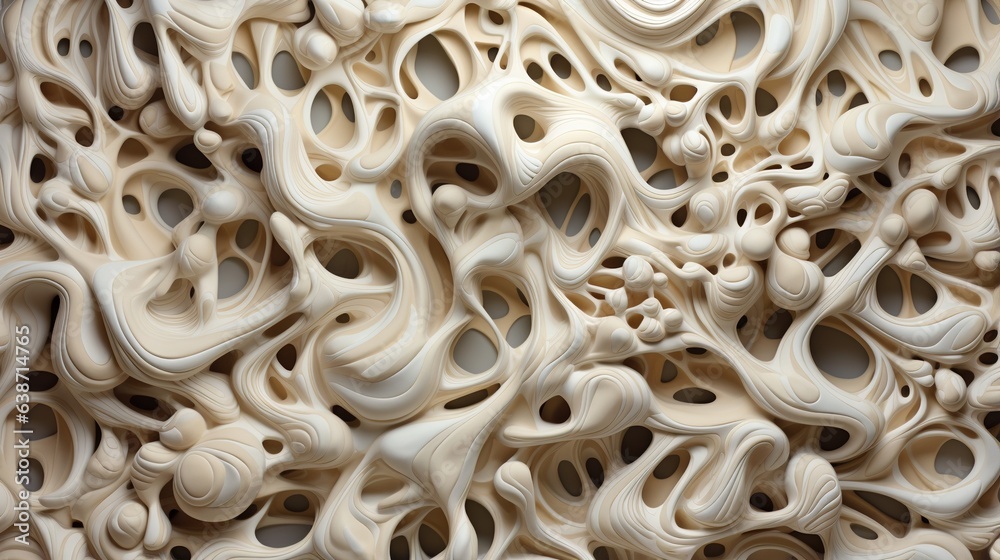 Generative AI, white, ivory and beige modelling clay, gypsum or ceramic background and texture, curls and flowing forms Generative AI, white, ivory and beige modelling clay, gypsum or ceramic background and texture, curls and flowing forms
