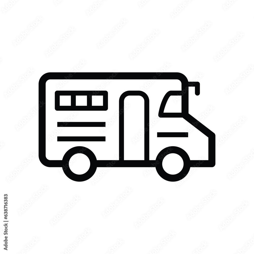 School bus vehicle vector icon
