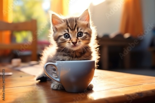 Cat and morning drink 