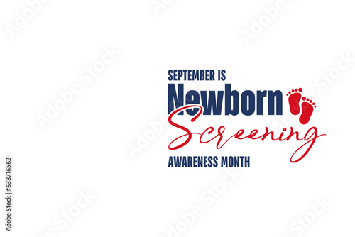 Newborn Screening Awareness Month background template Holiday concept