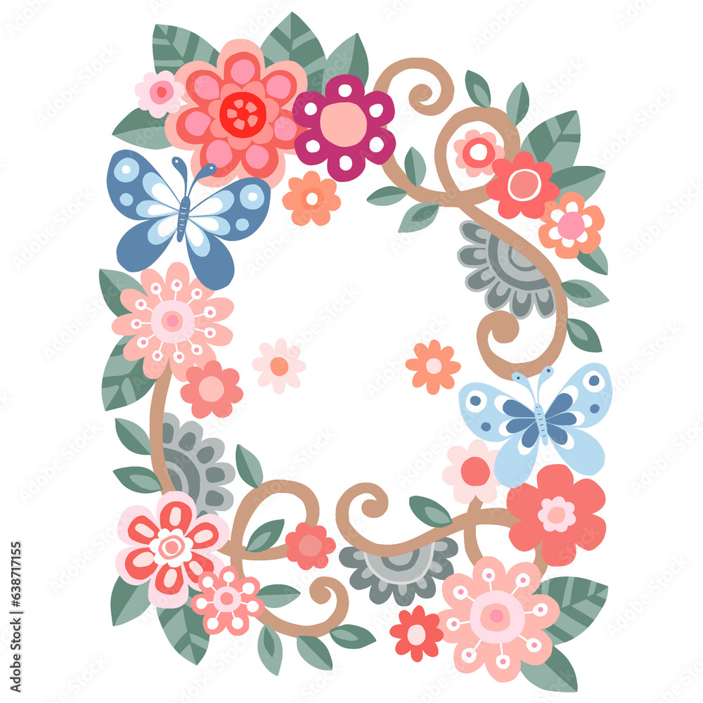 flowers and butterflies label flowers and butterflies label