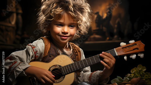 young musician with guitar