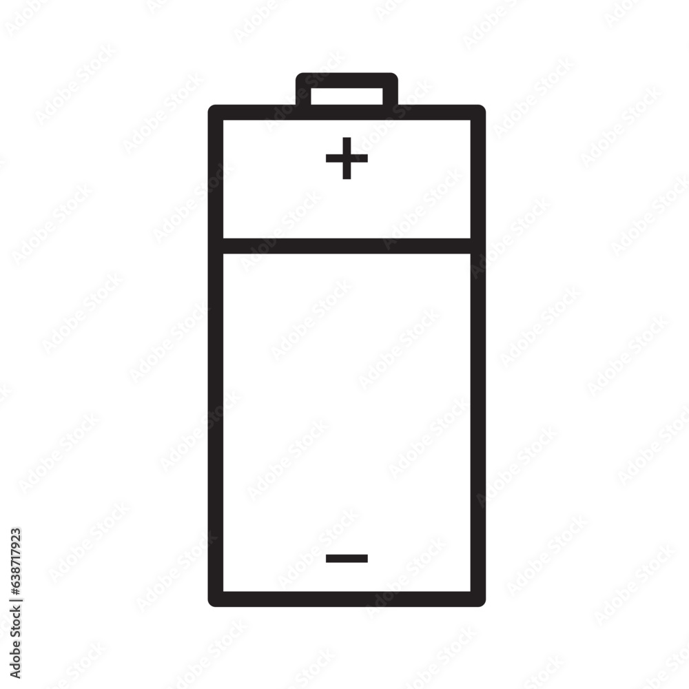 Battery Outline Icon Design Vector Battery Outline Icon Design Vector