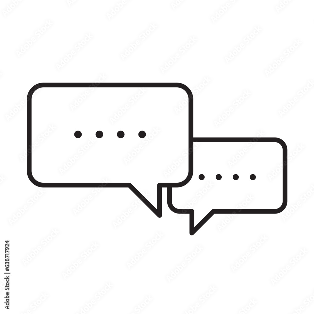 Chat Outline Icon Design Vector Chat Outline Icon Design Vector