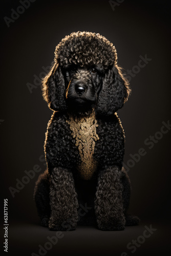 Black gold poodle