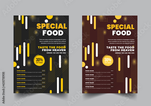 Special food flyer template vector