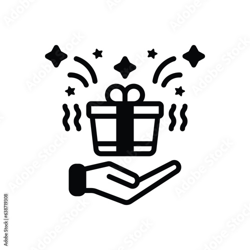 Black solid icon for refers 