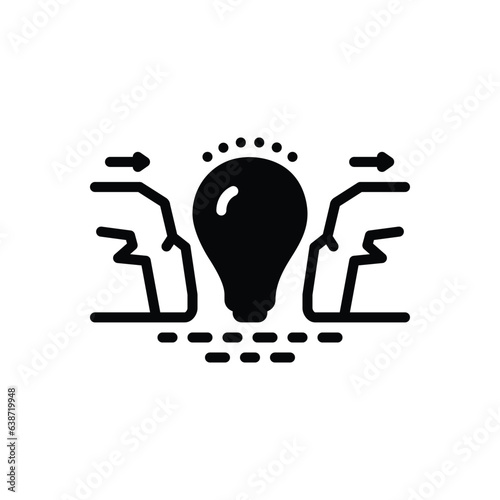 Black solid icon for solutions 