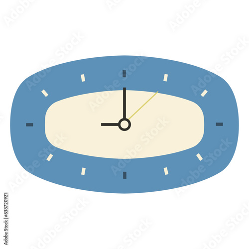 Wall clock flat illustration