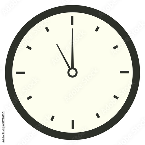 Wall clock flat illustration