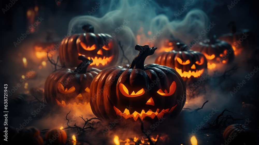Obraz premium Halloween Background Generated with Ai Tool