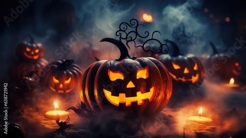 Halloween Background Generated with Ai Tool