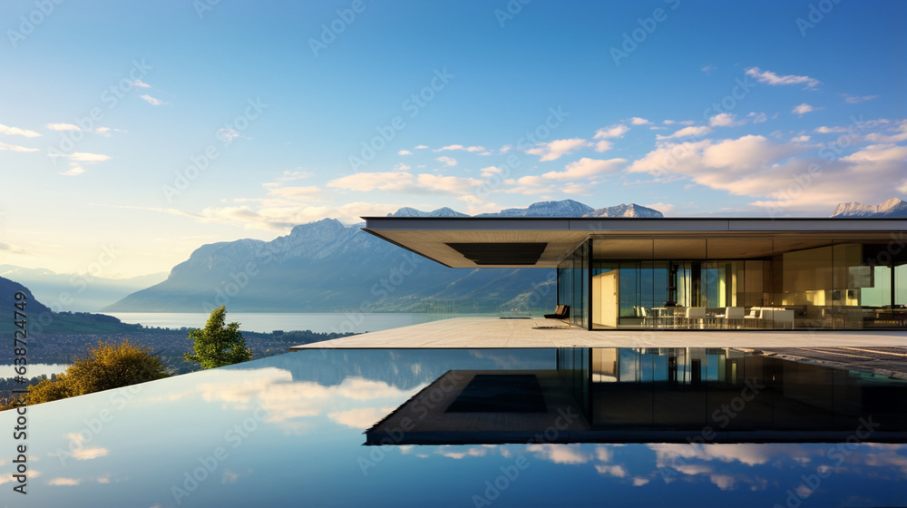 Harmony of Design and Nature: Modern Luxury Glass Villa Nestled in the Mountains