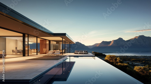 Harmony of Design and Nature  Modern Luxury Glass Villa Nestled in the Mountains