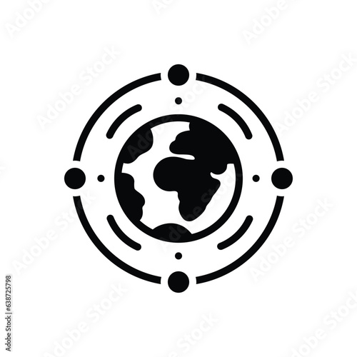 Black solid icon for universal 