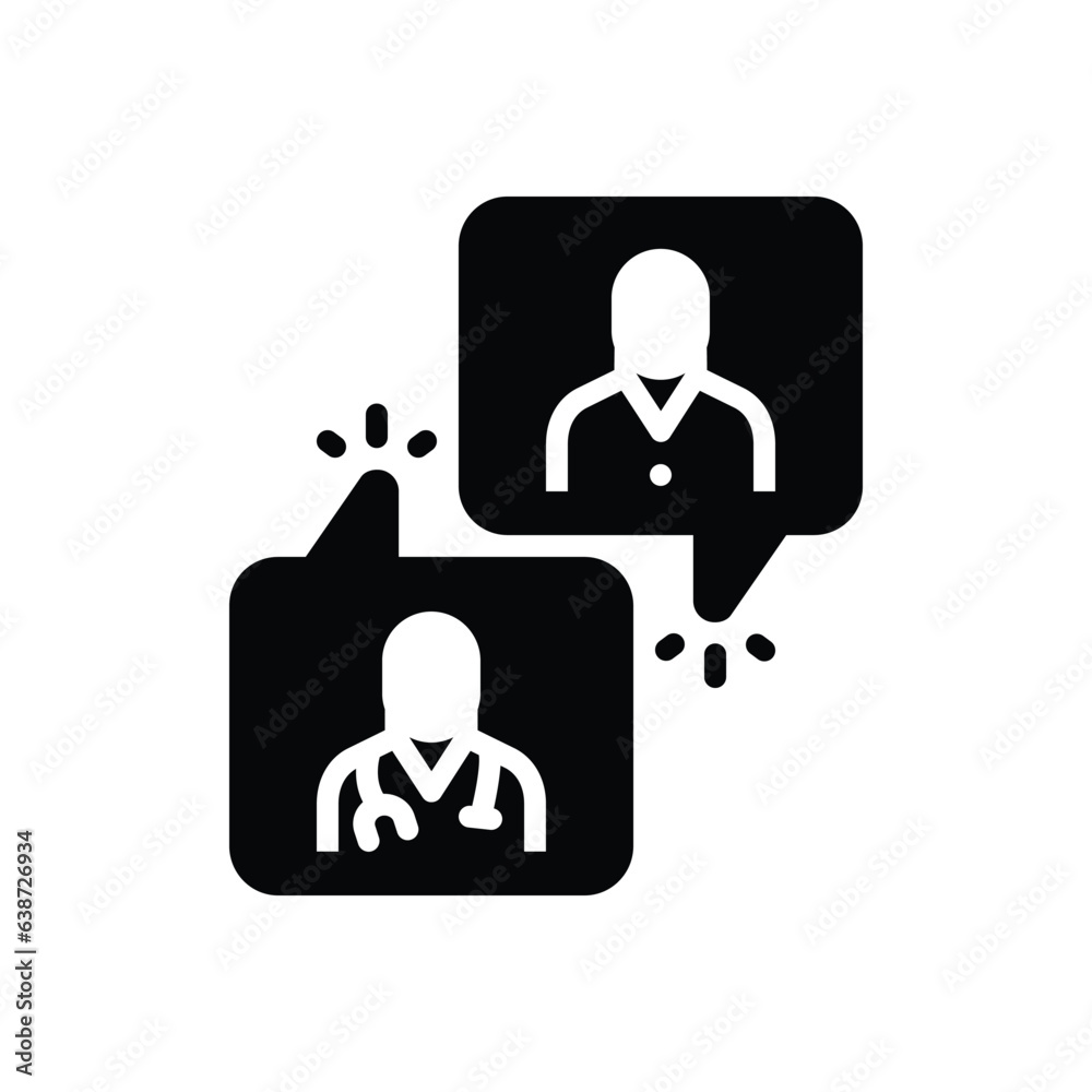 Black solid icon for communication Black solid icon for communication