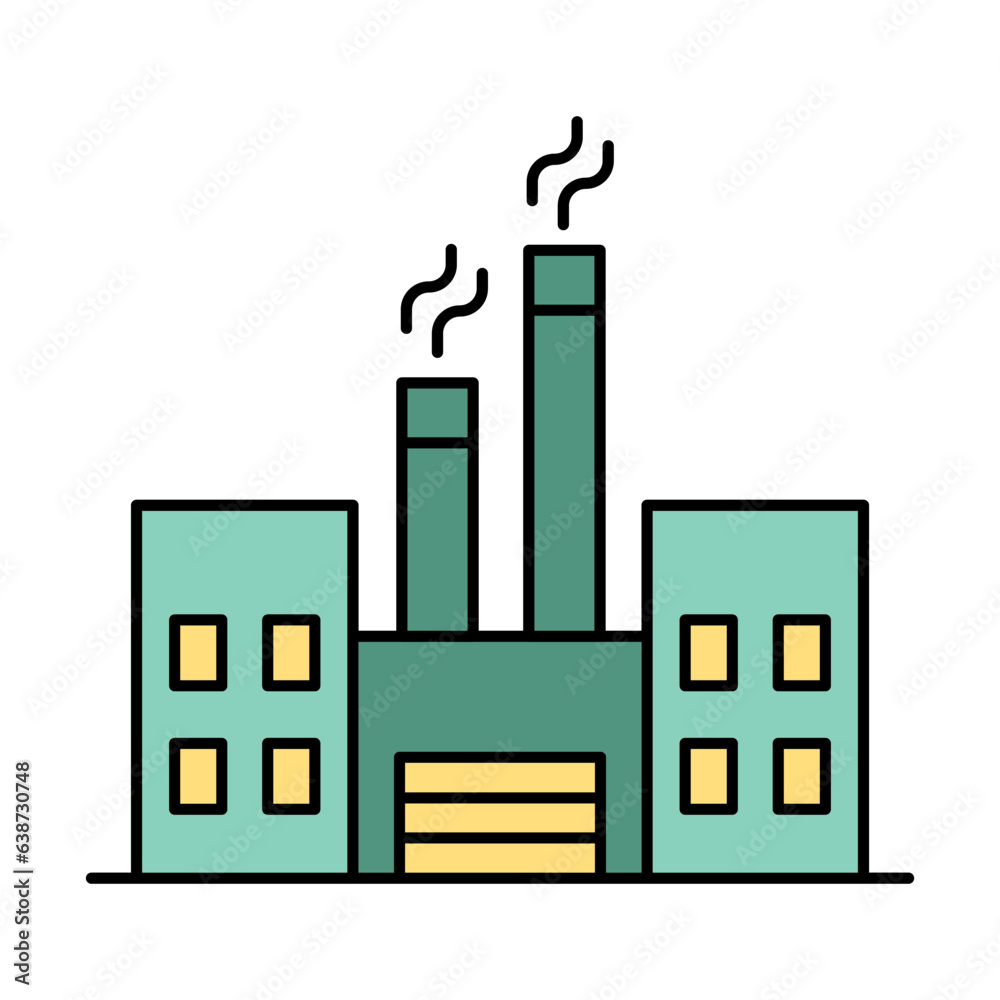 Factory building icon Factory building icon