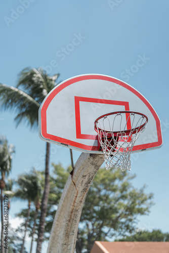 basketball hoop on a day