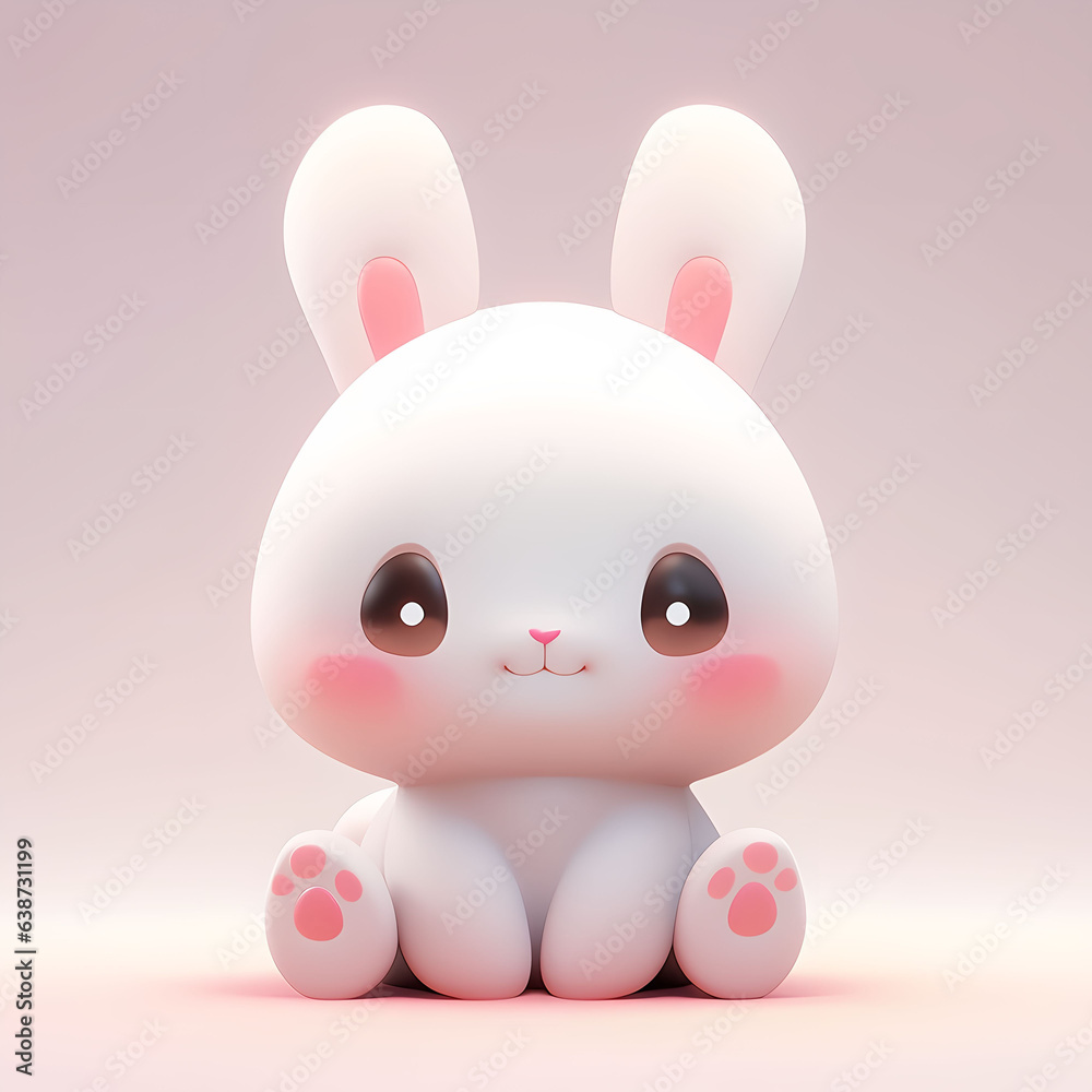Cute little bunny with a funny expression Cute little bunny with a funny expression