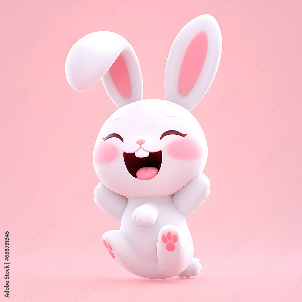 Cute little bunny with a funny expression Cute little bunny with a funny expression