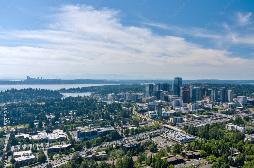 Aerial view of Bellevue, Washington