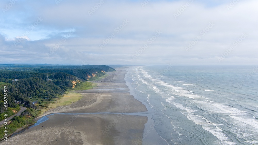 Aerial view of the beach at Seabrook, Washington