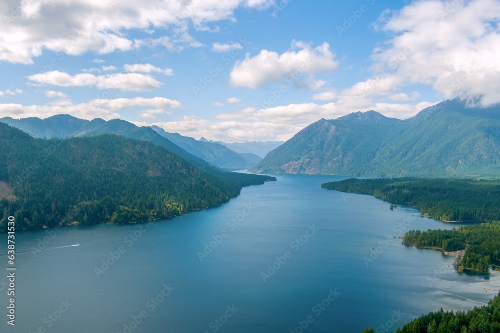 Lake Cushman and the Olympic Mountains