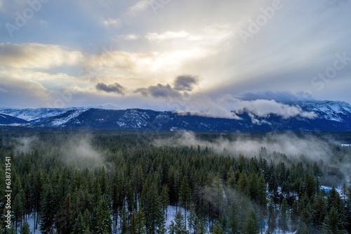 Washington State winter landscape at sunset © Cavan