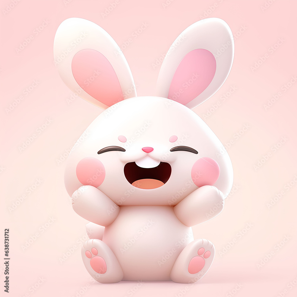 Cute little bunny with a funny expression Cute little bunny with a funny expression