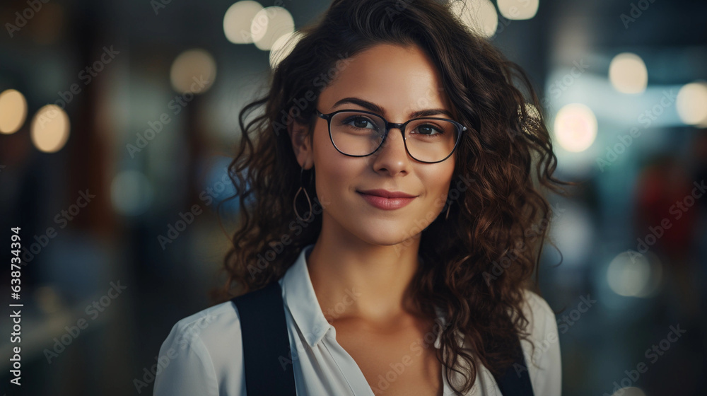 Obraz premium Photo of a young attractive Busiensswomen