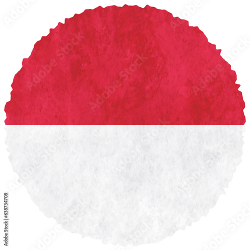 Wallpaper Mural インドネシア　国旗　水彩　円　アイコン Torontodigital.ca