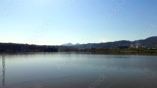 Artificial lake. Liqeni Artificial i Tiranes. Grand Park of Tirana. Tirana, Albania. photo