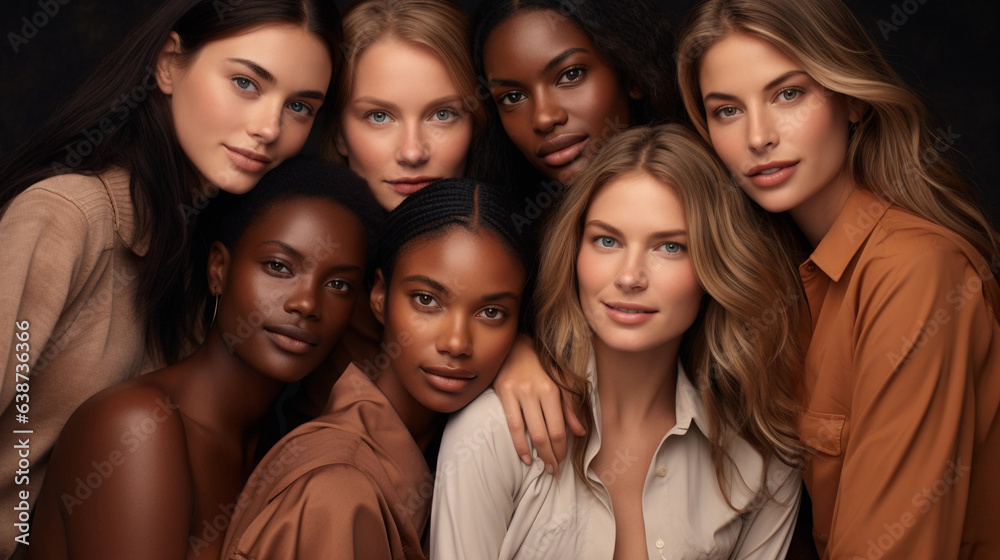 Photo of young attractive diverse women Photo of young attractive diverse women