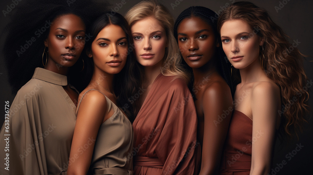 Photo of young attractive diverse women Photo of young attractive diverse women