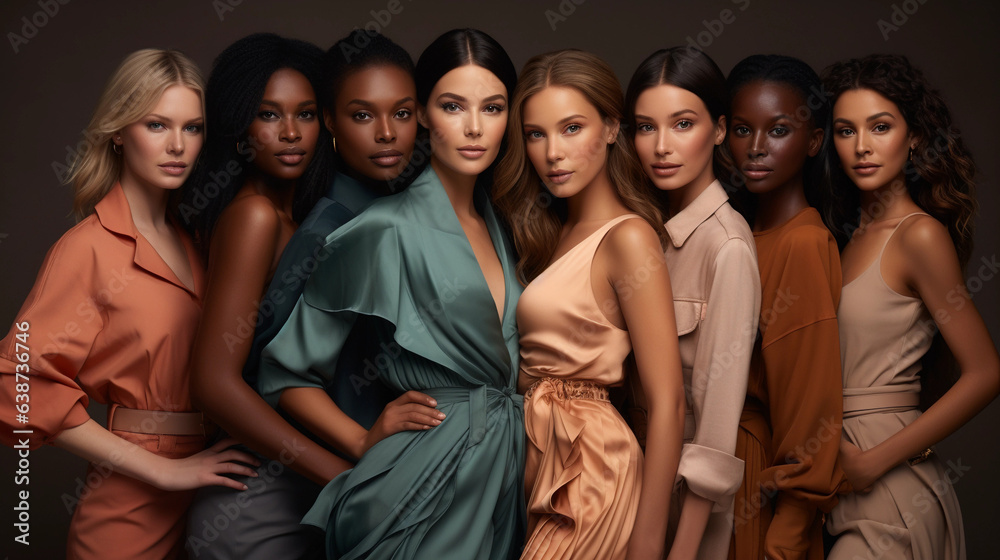 Photo of young attractive diverse women Photo of young attractive diverse women