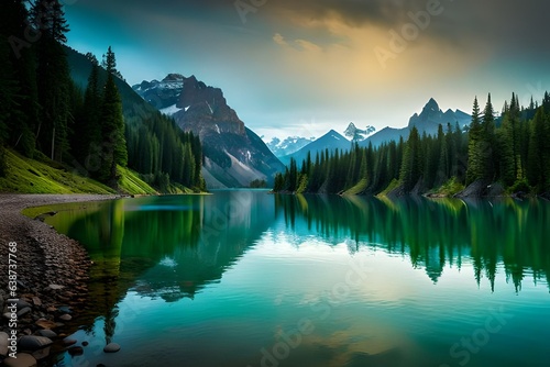 lake in the mountains © awais