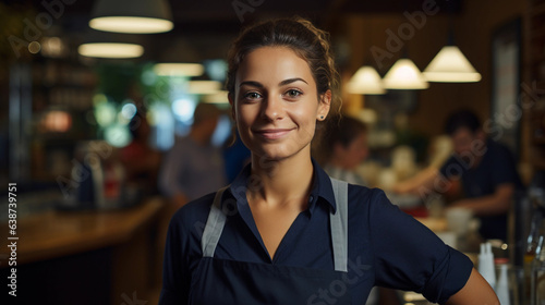 young attractive waitress