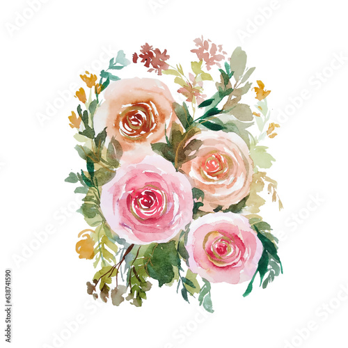 watercolor flower bouquet clipart