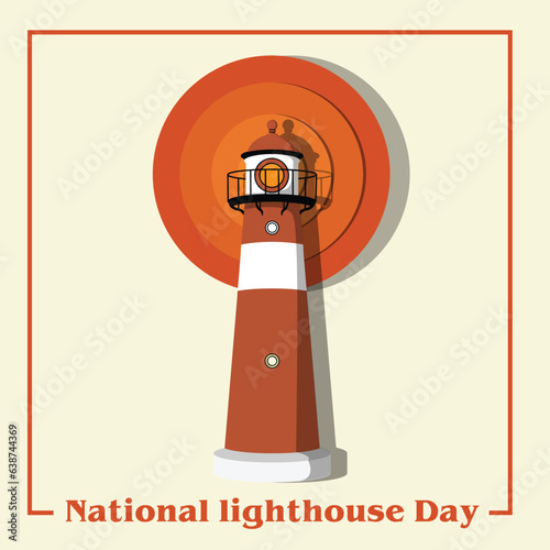 Vector design National Light House day