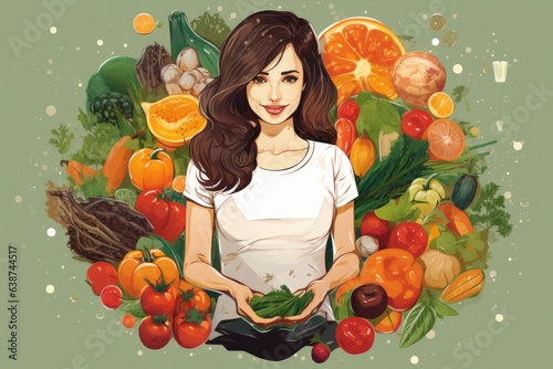 Nutritionist concept background 